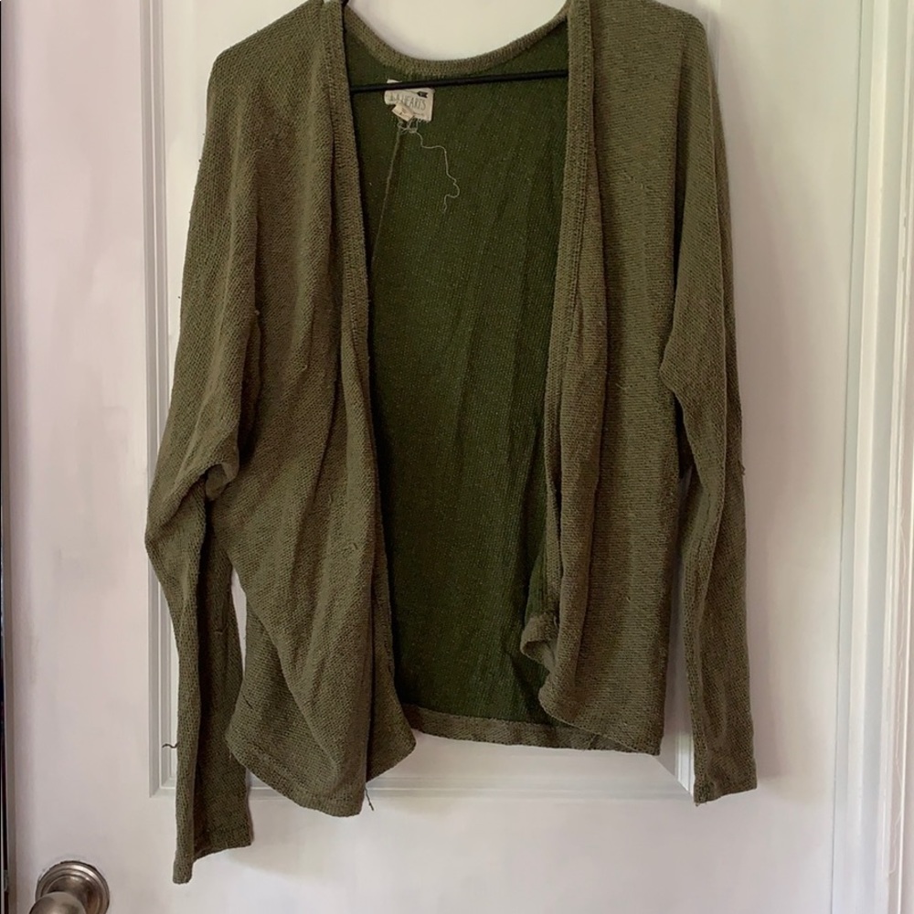 Olive green cardigan